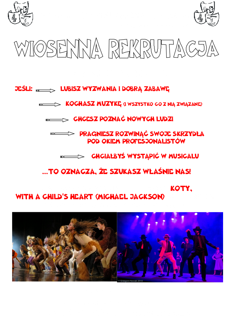 STUDIO TEATRU MUZYKI I TAŃCA Plakat Nabór Letni 01